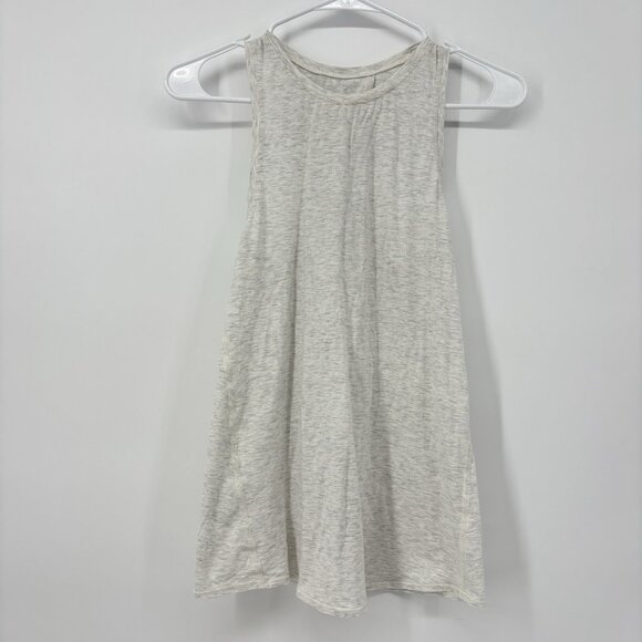 lululemon athletica Tops - Lululemon Tie Tank Top Womens Size 4 Heather Gray‎ *Read* Gym Athletic